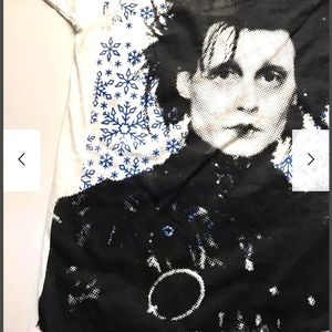 Crazy CUSTOM 1/1 Large Edward Scissorhands Custom  'Vintage' Style t Shirt